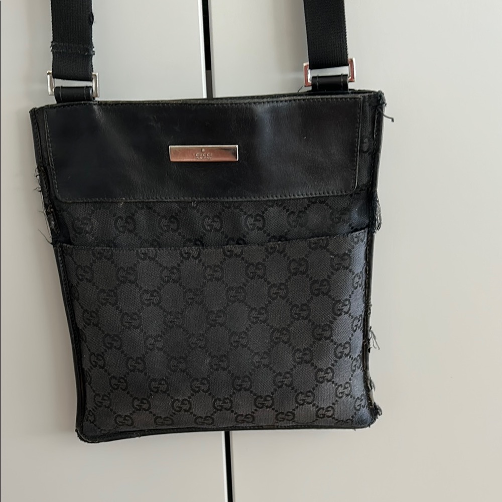 Gucci Black Monogram Crossbody Bag